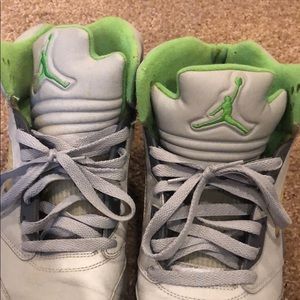 Jordan 5 Grey and green reflective